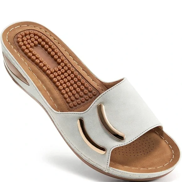 Ecetana Womens Sandals for Women with Arch Support Shoes Wedge Adjustable Ladies - Picture 2 of 3